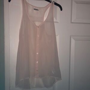 Garage Pink Asymmetrical Sleeveless Tank Top